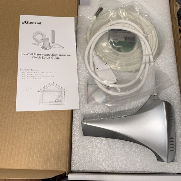 NWT SURECALL FLARE OMNI ANTENNA CELLULAR SIGNAL AND DATA BOOSTER 2500 SQ FT - Picture 9 of 16